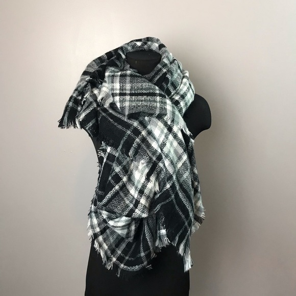 None Accessories - !! Plaid blanket scarf